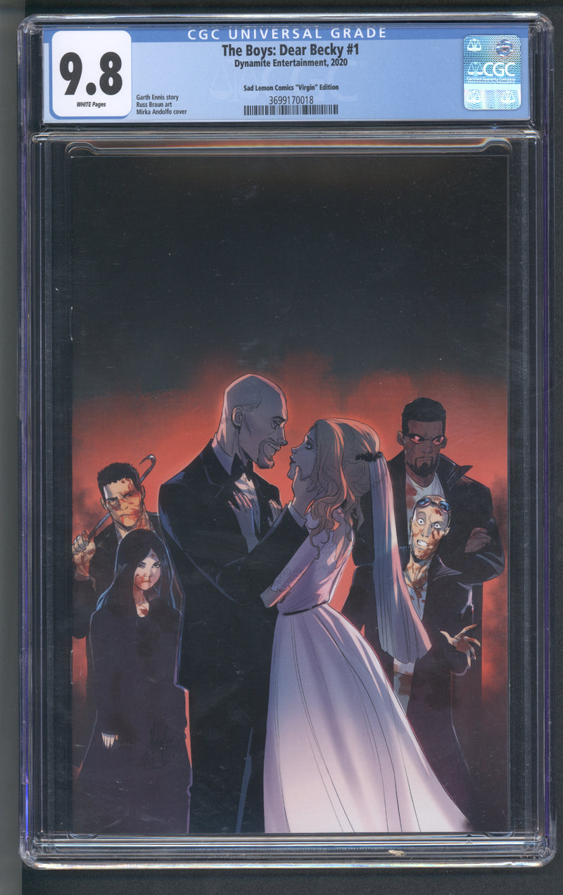 THE BOYS DEAR BECKY #1 CGC 9.8 MIRKA ANDOLFO VIRGIN COVER SAD LEMON