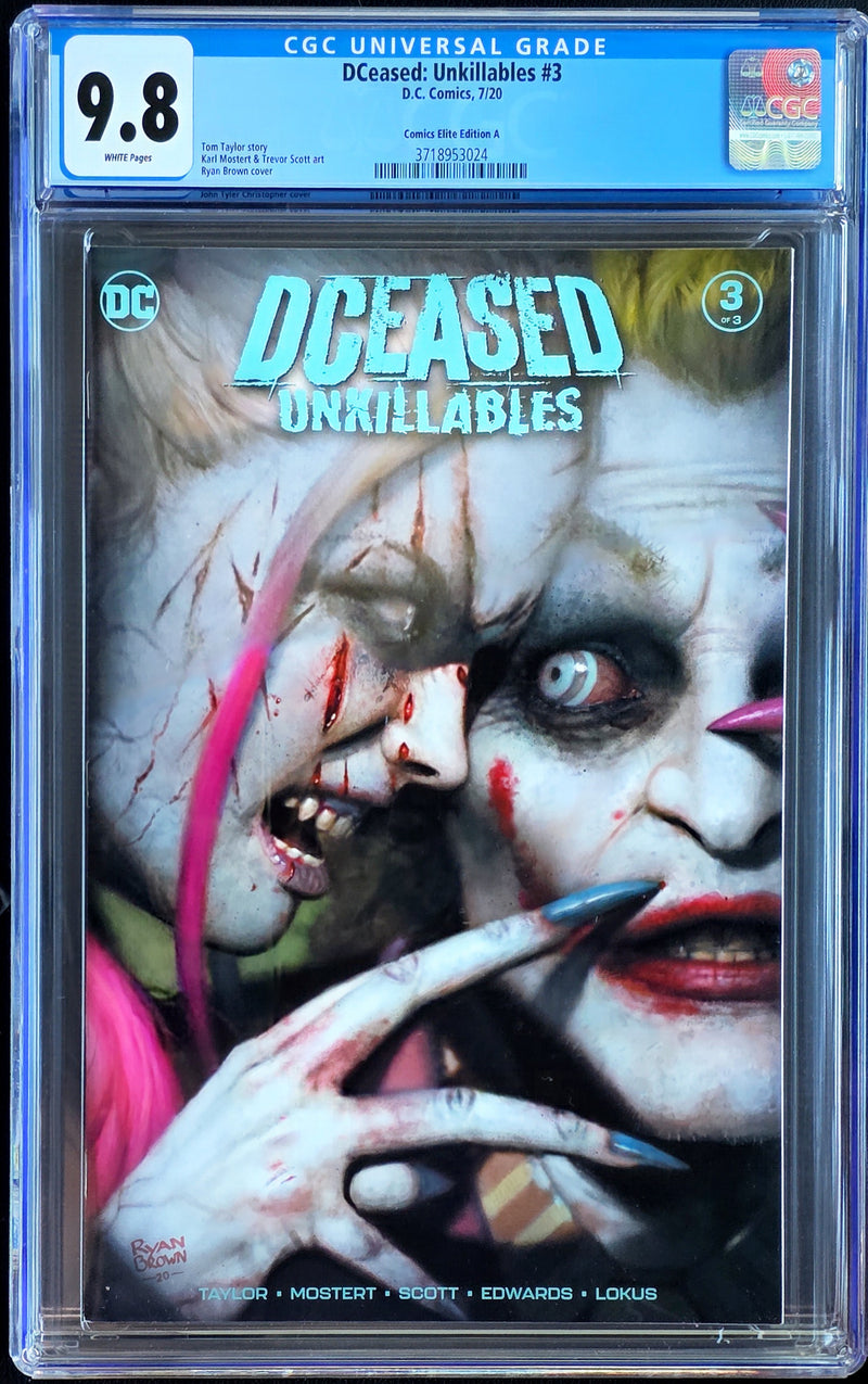 DCEASED UNKILLABLES #3 CGC 9.8 RYAN BROWN TRADE COVER