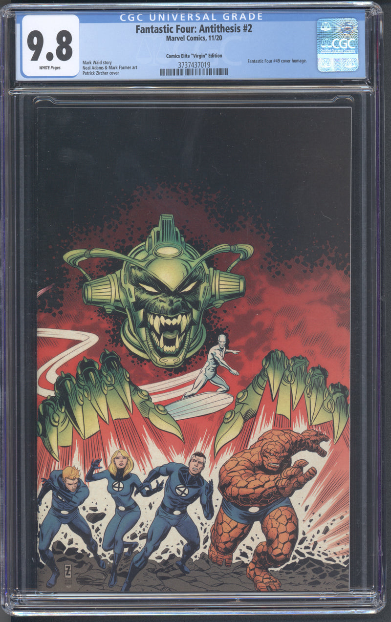 FANTASTIC FOUR ANTITHESIS #2 CGC 9.8 PATRICK ZIRCHER VIRGIN VARIANT