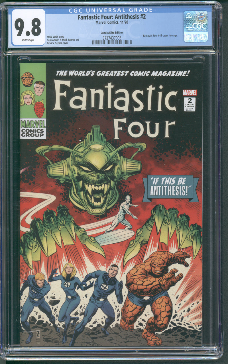 ファンタスティック・フォー アンチテーゼ #2 CGC 9.8 パトリック・ザーチャー トレードバリアント