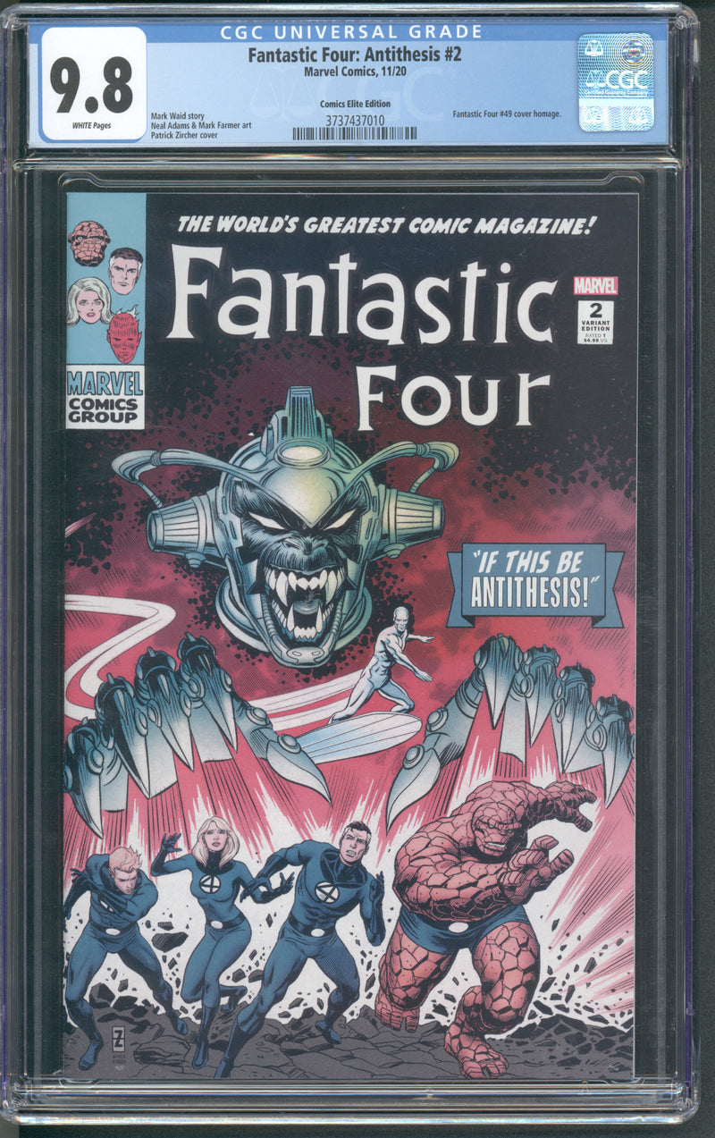FANTASTIC FOUR ANTITHESIS #2 CGC 9.8 PATRICK ZIRCHER TRADE VARIANT