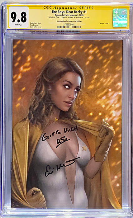 THE BOYS DEAR BECKY #1 CGC SS 9.8 SIGNED & QUOTED BY ERIN MORIARTY