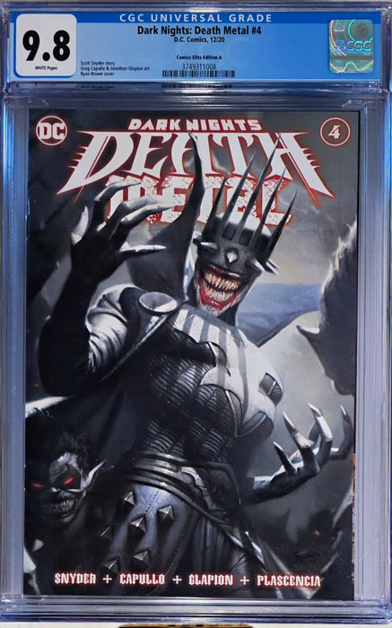 DARK NIGHTS DEATH METAL #4 CGC 9.8 RYAN BROWN TRADE