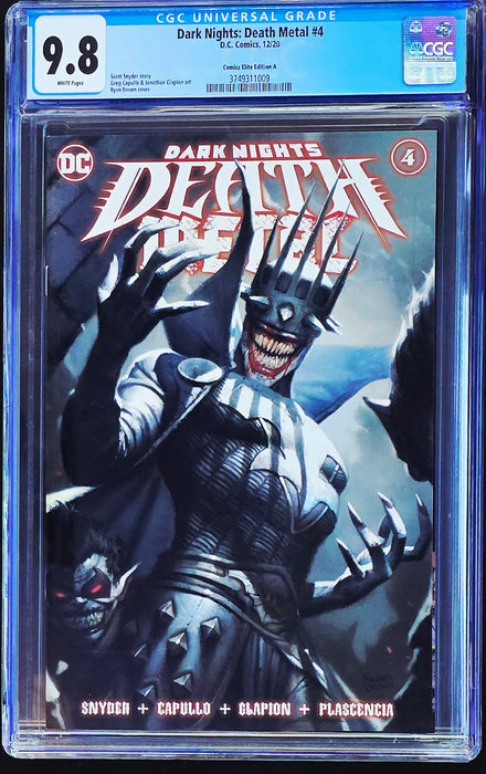 DARK NIGHTS DEATH METAL #4 CGC 9.8 RYAN BROWN TRADE