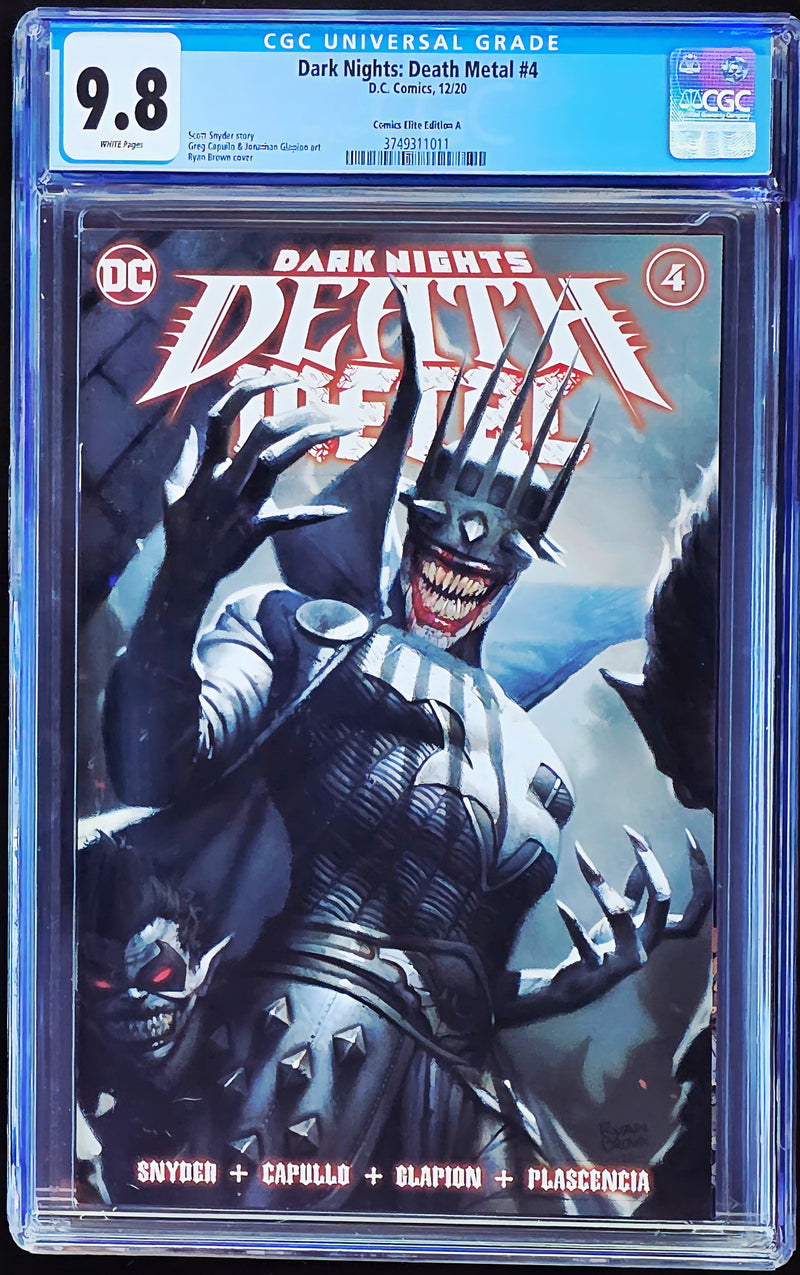 DARK NIGHTS DEATH METAL #4 CGC 9.8 RYAN BROWN TRADE