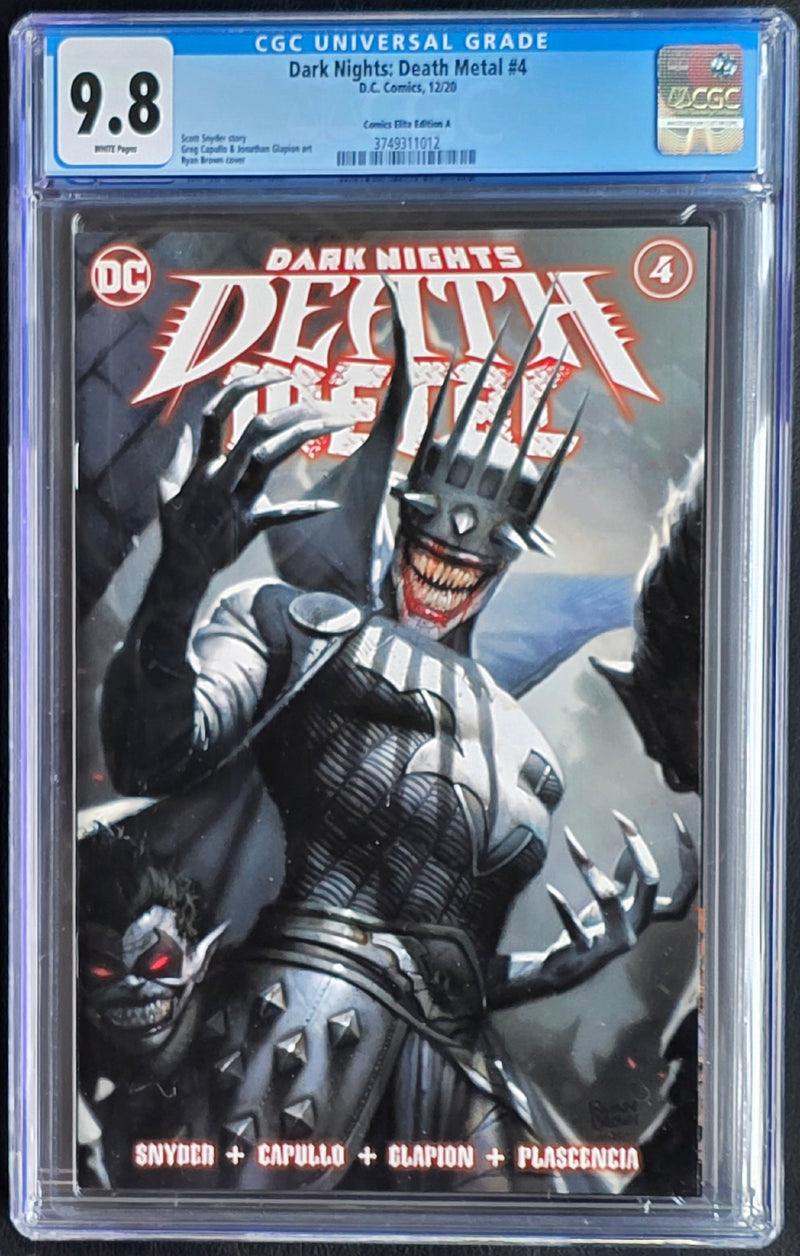 DARK NIGHTS DEATH METAL #4 CGC 9.8 RYAN BROWN TRADE