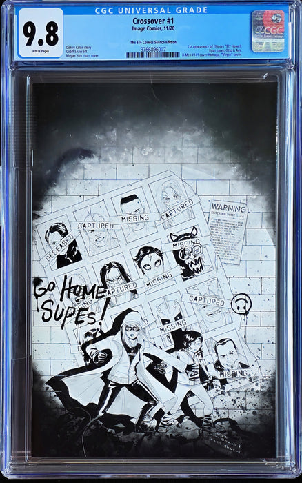 CROSSOVER #1 CGC 9.8 HUTCHINSON SKETCH COVER