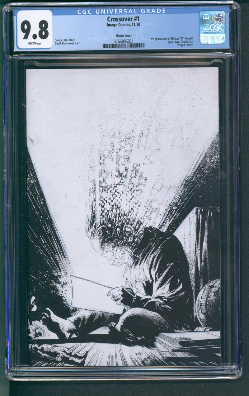 CROSSOVER #1 CGC 9.8 SHAW 1:200 SKETCH COVER