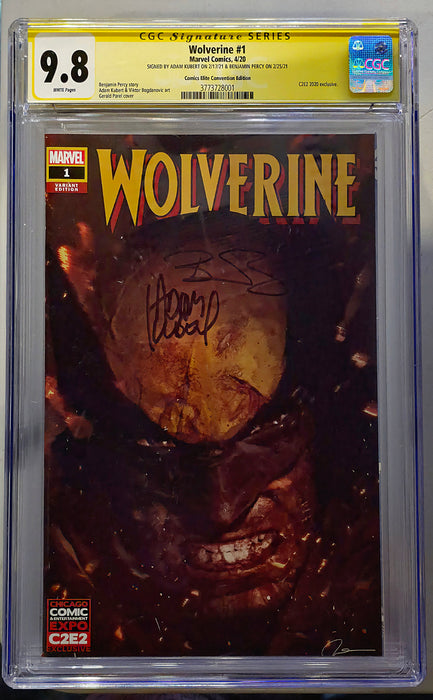 WOLVERINE #1 CGC SS 9.8 PAREL C2E2 2020 VARIANT SIGNED BY PERCY & KUBERT 2021