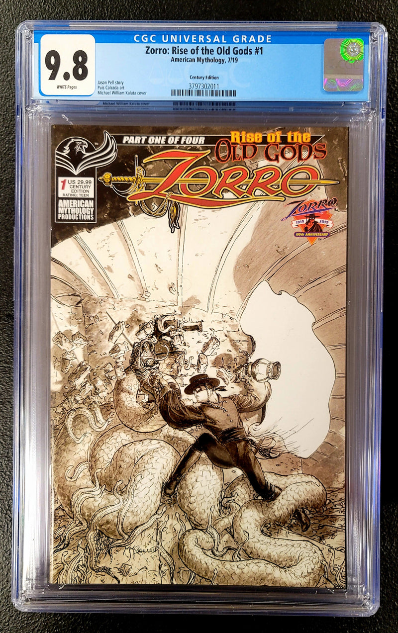 ZORRO RISE OF OLD GODS #1 CGC 9.8 CENTURY EDITION
