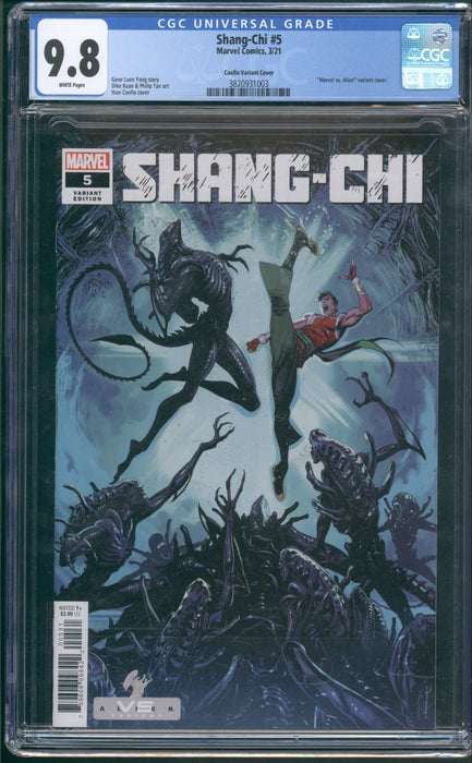 SHANG-CHI #5 CGC 9.8 COELLO MARVEL VS ALIEN VARIANT