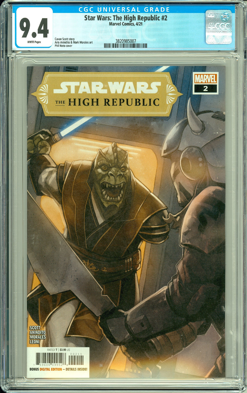 STAR WARS HIGH REPUBLIC #2 CGC 9.4 PHIL NOTO