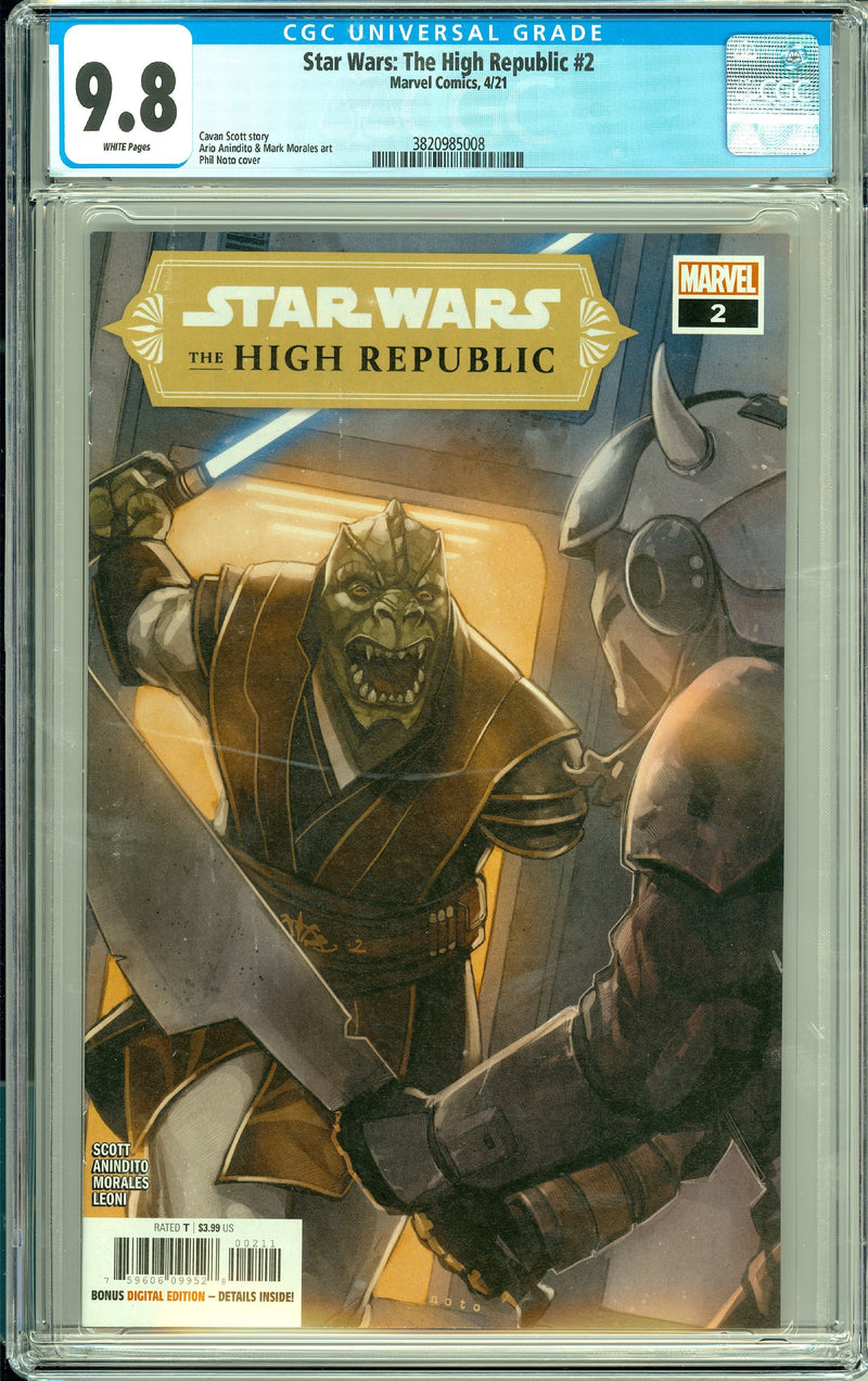 STAR WARS HIGH REPUBLIC #2 CGC 9.8 PHIL NOTO