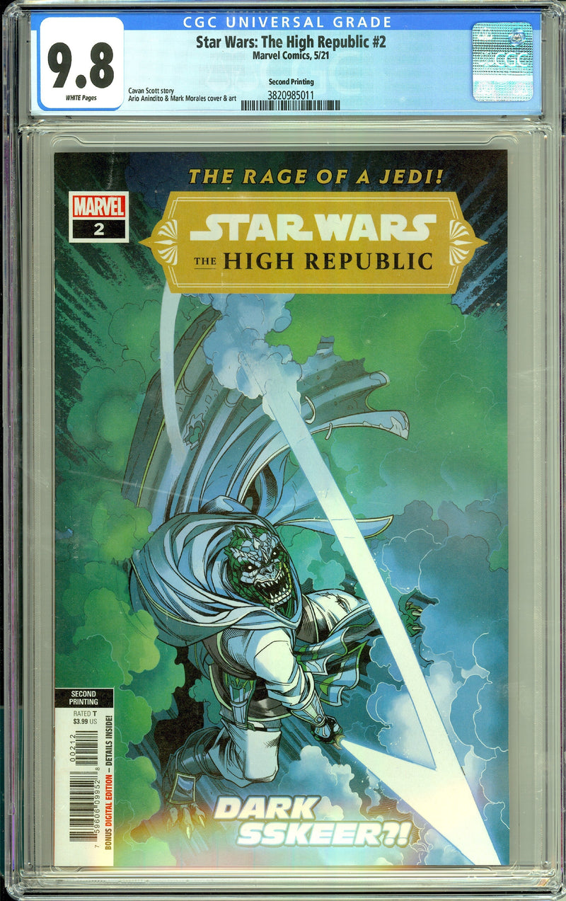 STAR WARS HIGH REPUBLIC #2 CGC 9.8 2ND PRINT