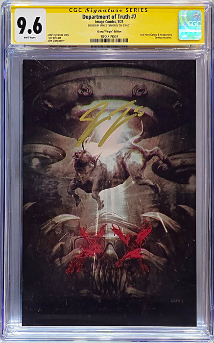 DEPARTMENT OF TRUTH #7 CGC SS 9.6 JOHN GIANG VIRGIN SIGNED BY TYNION