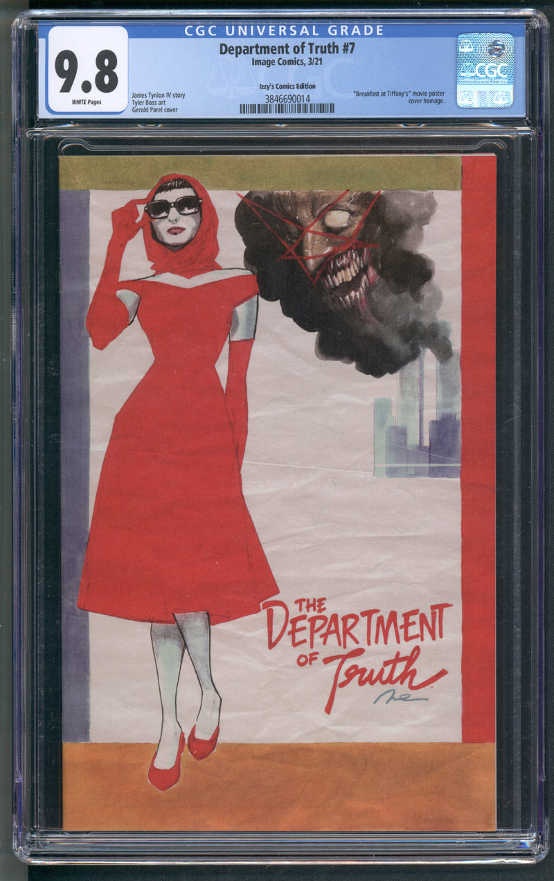 DEPARTMENT OF TRUTH #7 CGC 9.8 GERALD PAREL TRADE