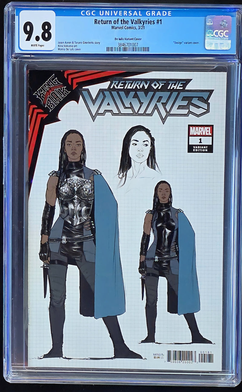 RETURN OF THE VALKYRIES #1 CGC 9.8 DE IULIS 1:10 RATIO