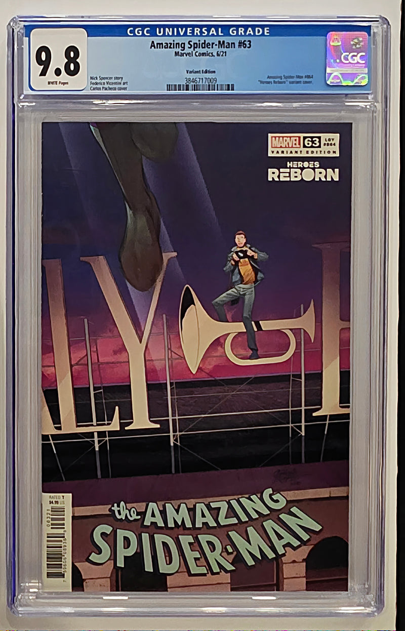 AMAZING SPIDER-MAN #63 CGC 9.8 HEROES REBORN VARIANT