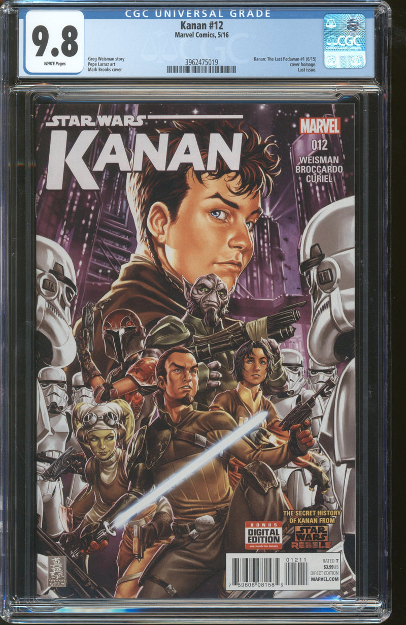 STAR WARS KANAN #12 CGC 9.8 5/16 MARVEL COMICS