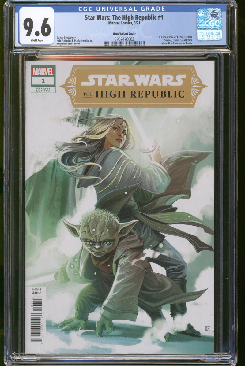 STAR WARS HIGH REPUBLIC #1 CGC 9.6 HANS 3/21
