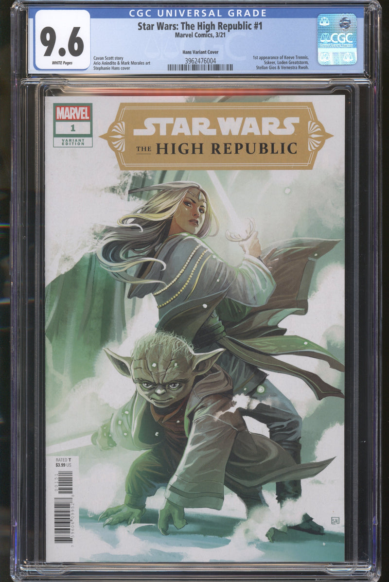 STAR WARS HIGH REPUBLIC #1 CGC 9.6 HANS VARIANT 3/21
