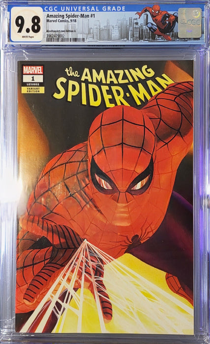AMAZING SPIDER-MAN #1 CGC 9.8 ALEXROSSART.COM EDITION A 2018