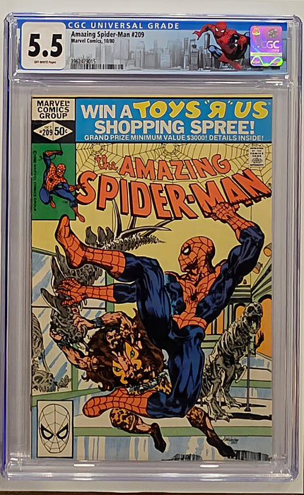 AMAZING SPIDER-MAN #209 CGC 5.5 OCT 1980