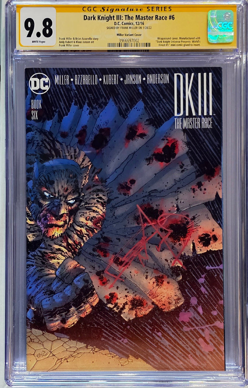 DARK KNIGHT III THE MASTER RACE #6 CGC SS 9.8 MILLER SIGNED