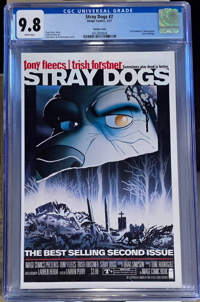 STRAY DOGS #2 CGC 9.8 ホラー映画版 FORSTNER & FLEECS