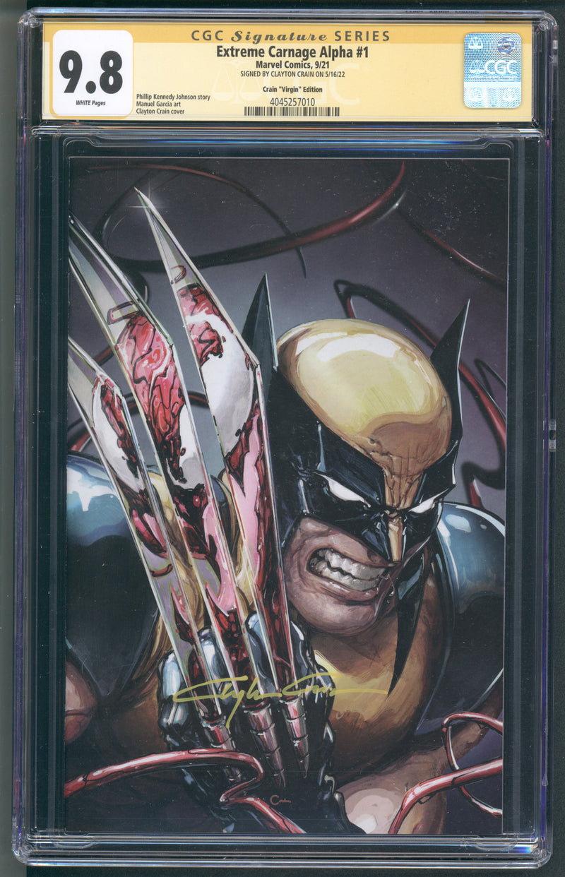 EXTREME CARNAGE ALPHA #1 CRAIN VARIANT A CGC 9.8