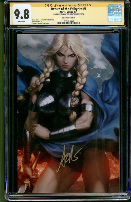 RETURN OF THE VALKYRIES #1 CGC 9.8 SS SIGNED BY ARTGERM VIRGIN 1:100 VARIANT