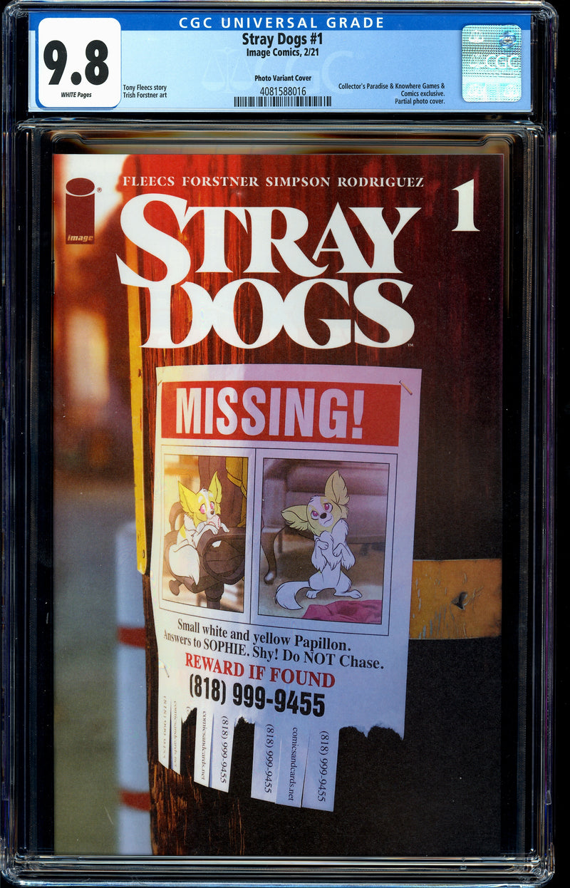 STRAY DOGS #1 CGC 9.8 COLLECTOR'S PARADISE フォトバリアントカバー