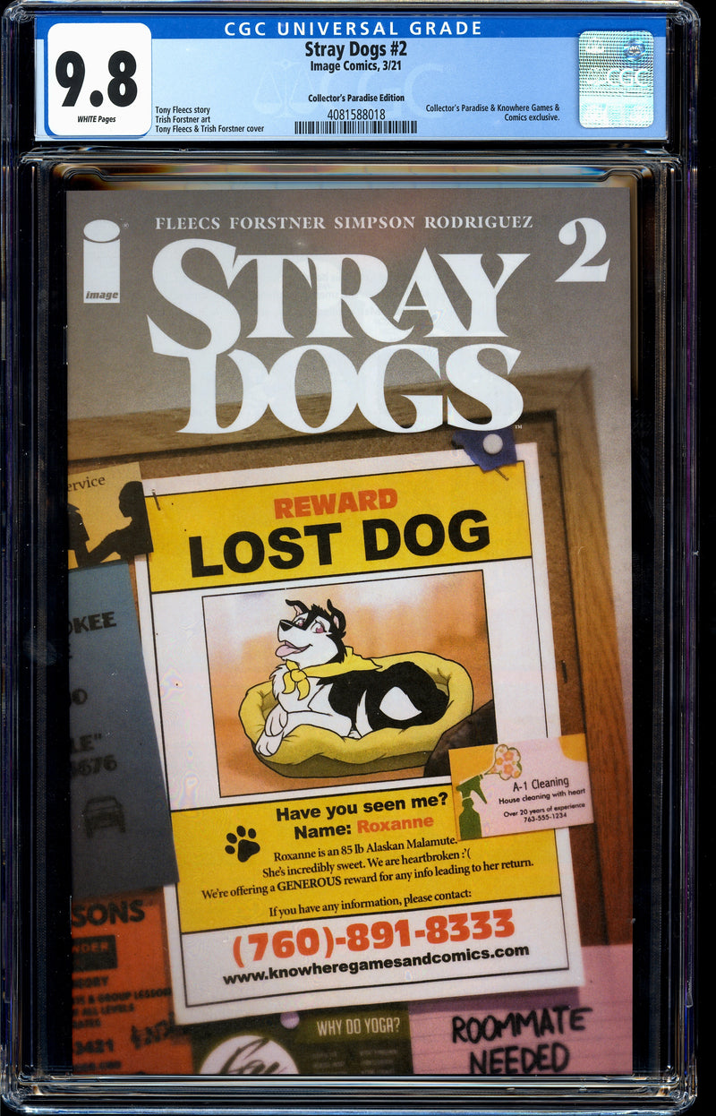 STRAY DOGS #2 CGC 9.8 COLLECTOR'S PARADISE フォトバリアントカバー