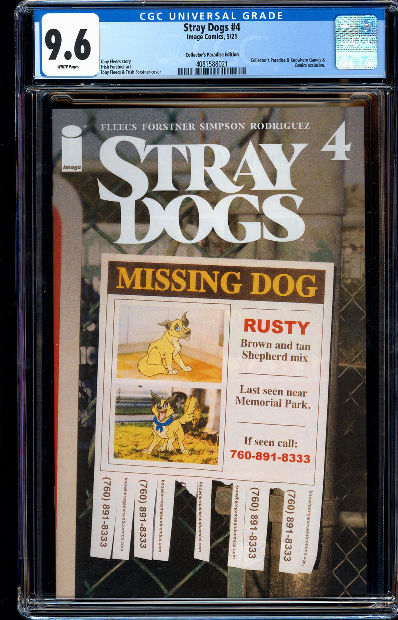STRAY DOGS #4 CGC 9.6 COLLECTOR'S PARADISE フォトバリアントカバー