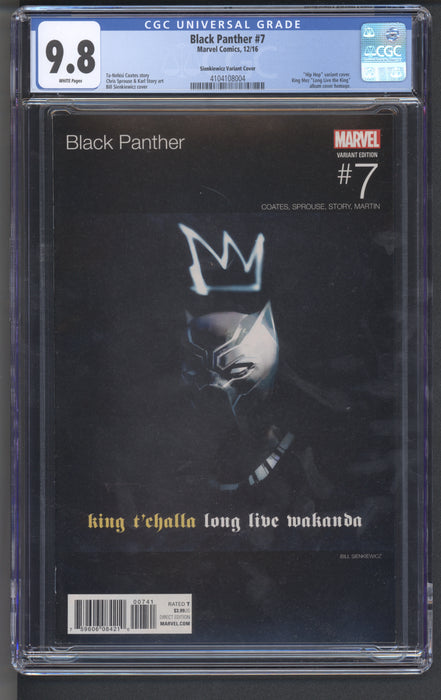 BLACK PANTHER #7 CGC 9.8 HIP HOP SIENKIEWICZ KING MEZ HOMAGE