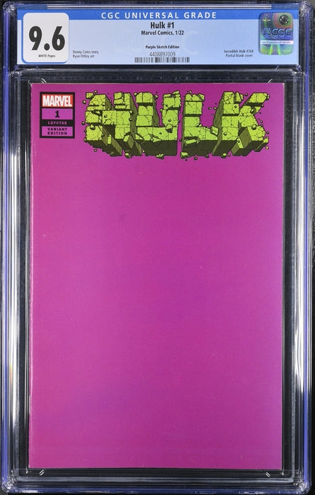 HULK #1 CGC 9.6 1:200 INCENTIVE PURPLE VARIANT 2021