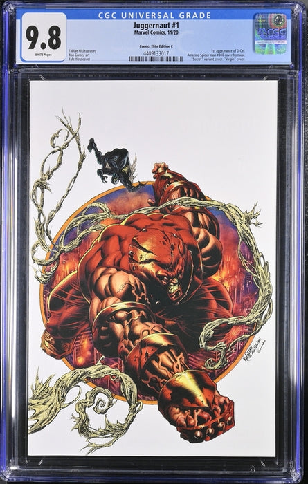 JUGGERNAUT #1 CGC 9.8 HOTZ SECRET WHITE VIRGIN COMICS ELITE EDITION C