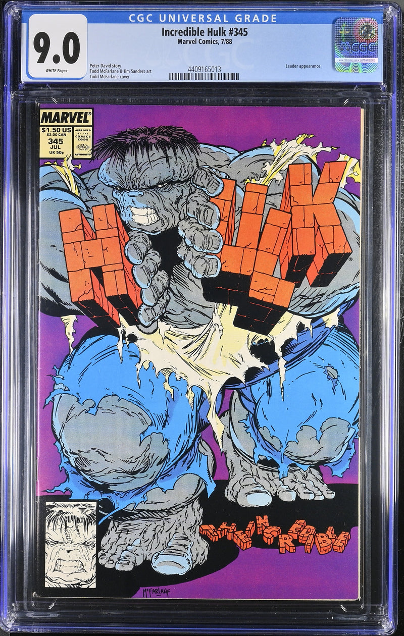 HULK #345 CGC 9.0 TODD MCFARLANE COVER
