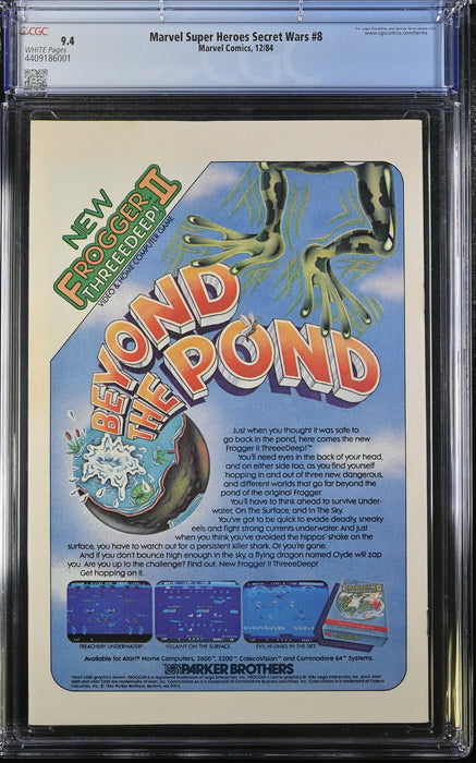 MARVEL SUPER HEROES SECRET WARS #8 CGC 9.4 ORIGIN OF VENOM