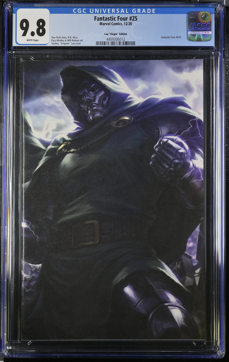 FANTASTIC FOUR #25 CGC 9.8  ARTGERM  DR. DOOM VIRGIN 2020