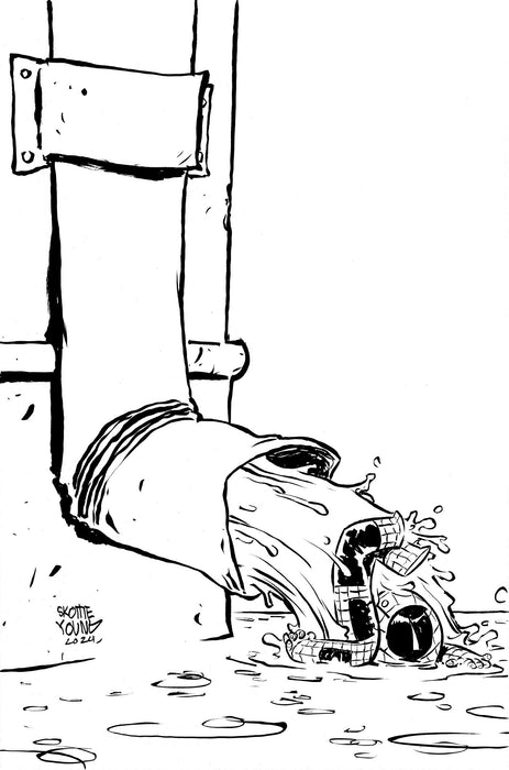 AMAZING SPIDER-MAN #66 SKOTTIE YOUNG 8 DEATHS OF SPIDER-MAN BLACK AND WHITE VIRGIN VARIANT