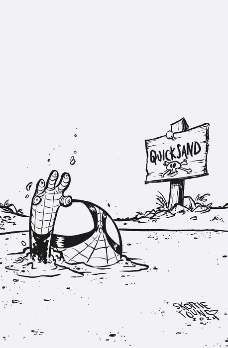 AMAZING SPIDER-MAN #68 SKOTTIE YOUNG 8 DEATHS OF SPIDER-MAN BLACK AND WHITE VIRGIN VARIANT