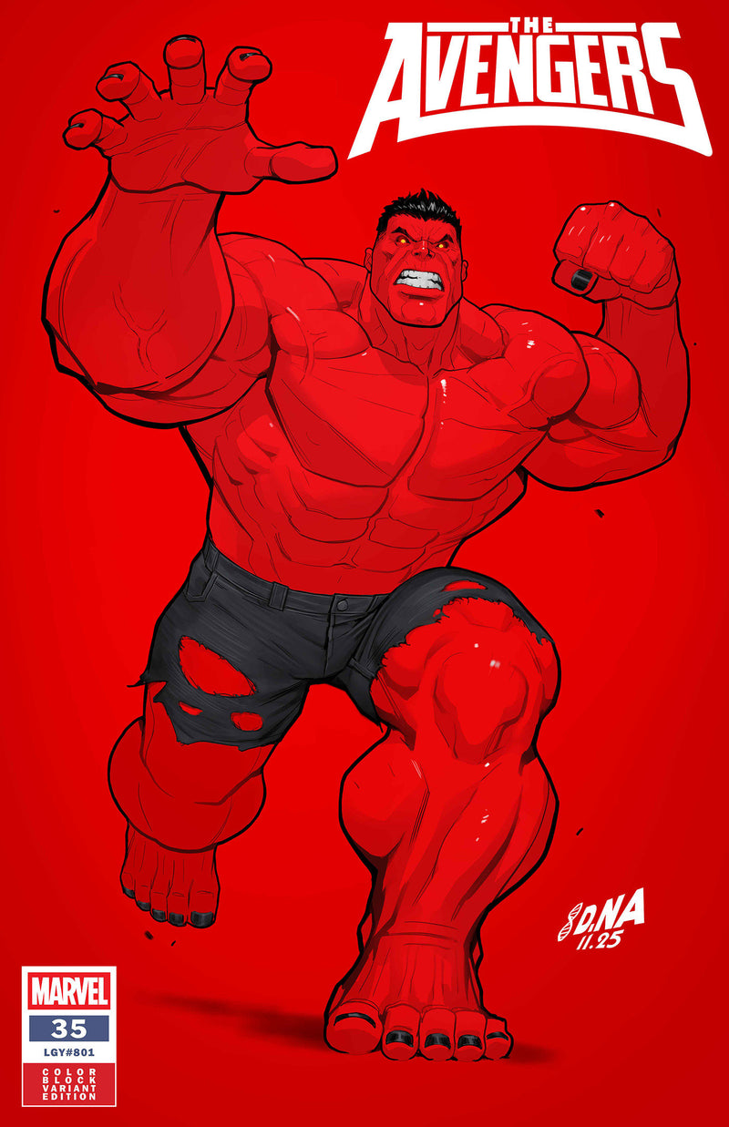 AVENGERS #35 DAVID NAKAYAMA COLOR BLOCK RED VAR VOL. 9