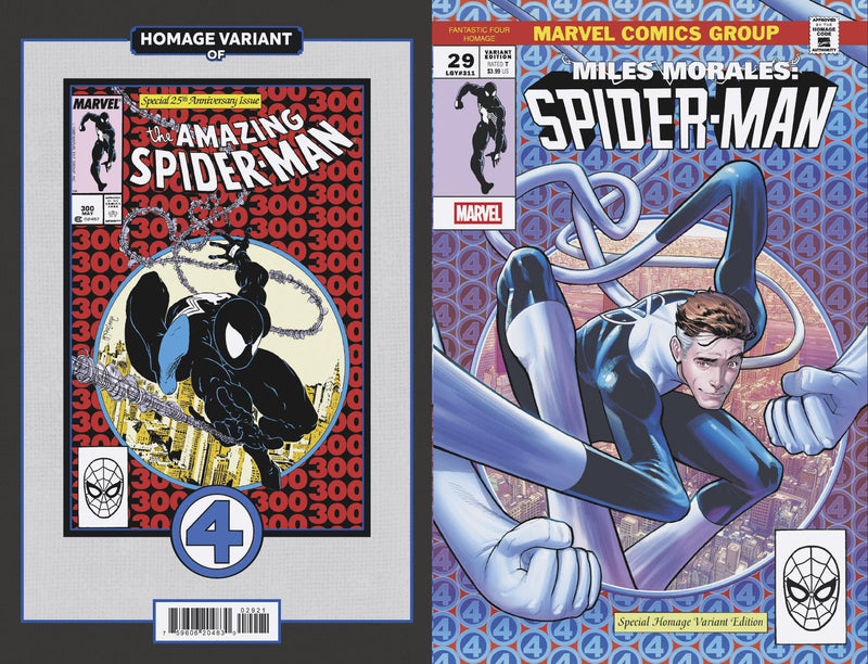 MILES MORALES SPIDER-MAN #29 JAVIER GARRON FANTASTIC FOUR HOMAGE VARIANT