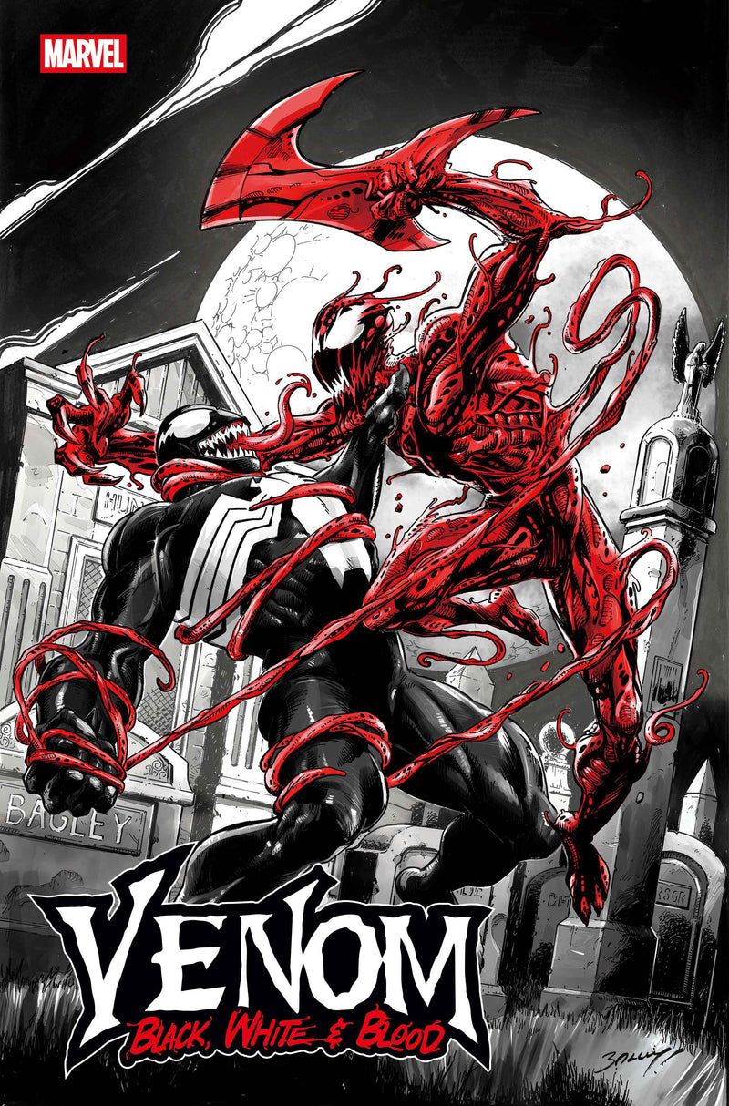 VENOM BLACK, WHITE & BLOOD #1 MARK BAGLEY VARIANT