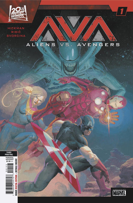 ALIENS VS. AVENGERS #1 ESAD RIBIC 3RD PRINT VARIANT