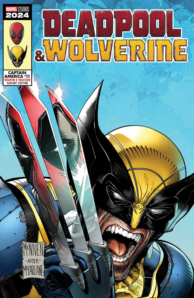 CAPTAIN AMERICA #11 STEVE MCNIVEN DEADPOOL & WOLVERINE WEAPON X-TRACTION VAR   VOL. 11