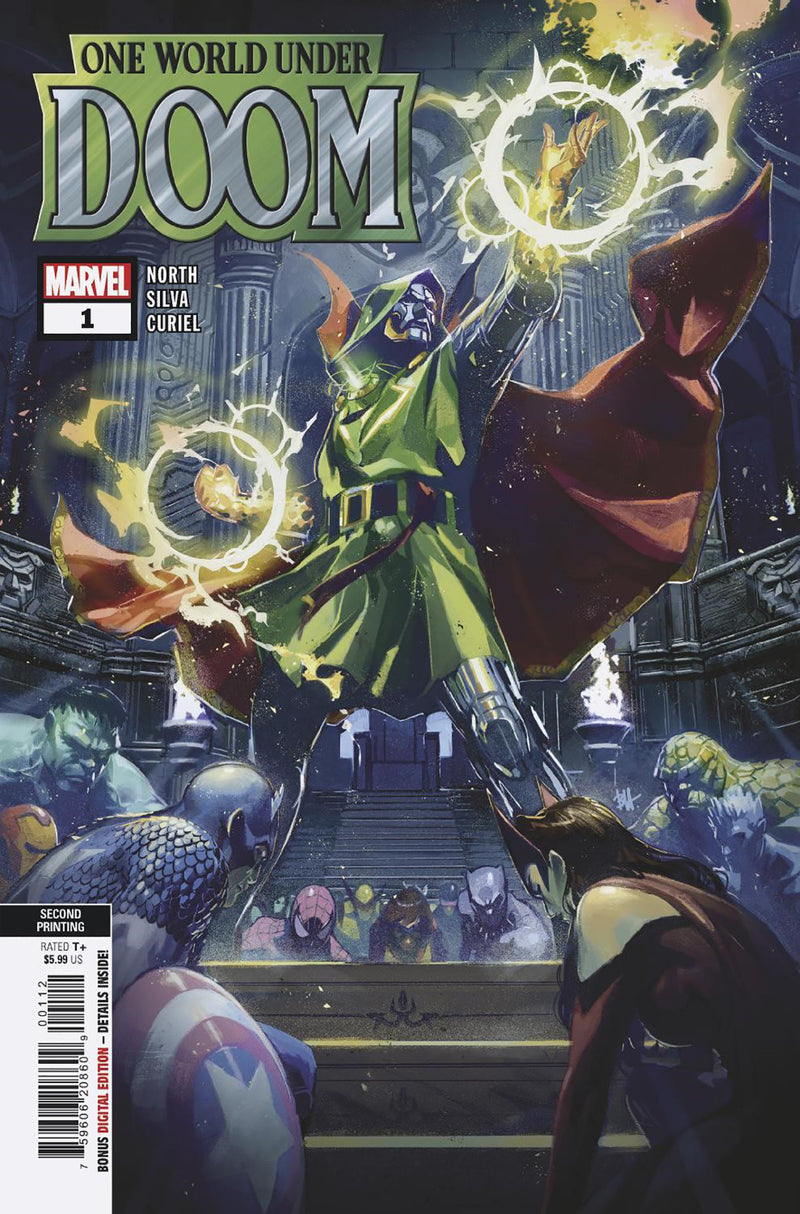 ONE WORLD UNDER DOOM #1 BEN HARVEY 2ND PRINT VAR