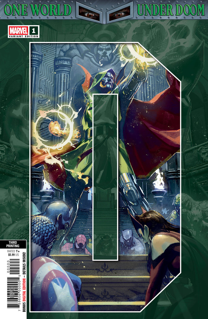 ONE WORLD UNDER DOOM #1 BEN HARVEY 3RD PRINT VARIANT