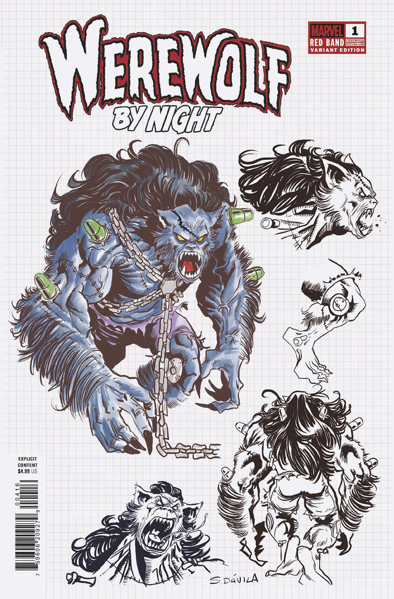 WEREWOLF BY NIGHT RED BAND #4 SERGIO DAVILA DESIGN VARIANT [POLYBAGGED]